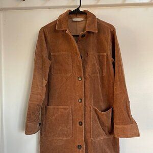 Everlane, The Corduroy Long Shirt Jacket, size: XS, toasted coconut
